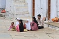 Family visiting the Koranic school at the Haft Gumbaz