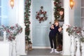 Family waiting for New year and Christmas Royalty Free Stock Photo