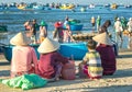 Family waiting relatives returning from the sea Royalty Free Stock Photo