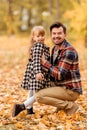 Family walk autumn Royalty Free Stock Photo