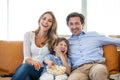 Family watching TV Royalty Free Stock Photo