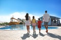 Family at water park.  Summer vacation Royalty Free Stock Photo