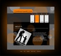 Family website template, vector