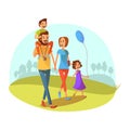 Family Weekend Illustration Royalty Free Stock Photo