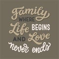 Family where life begins and love never ends