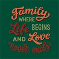 Family where life begins and love never ends