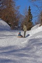 Family and winter fun Royalty Free Stock Photo