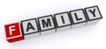 Family word block Royalty Free Stock Photo