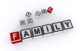 family word block on white Royalty Free Stock Photo