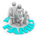 Family Word Circle - Mom Dad and Kids