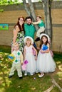 Family Young Kids Easter Morning Royalty Free Stock Photo