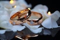 Familys love story portrayed through wedding rings, highlighted with selective focus photography Royalty Free Stock Photo