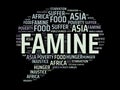 FAMINE - image with words associated with the topic FAMINE, word cloud, cube, letter, image, illustration