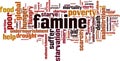 Famine word cloud Royalty Free Stock Photo
