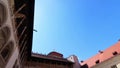 the famos central part of famous Wawel Royal Castle in Krakow. against a clear blue sky