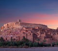 Famous Ait Benhaddou Casbah near Ouarzazate city in Morocco Royalty Free Stock Photo