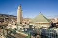 Famous al-Qarawiyyin mosque and University in heart of historic downtown of Fez, Morocco Royalty Free Stock Photo