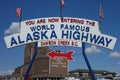The famous alaska highway sign