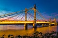 Albert Bridge amazing sunset West London England