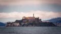 Famous Alcatraz island and prison in San Francisco bay, California Royalty Free Stock Photo