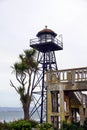 The famous Alcatraz prison and its watch tower