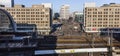 Famous Alexanderplatz Square in Berlin - aerial view - CITY OF FRANKFURT, GERMANY - MARCH 11, 2021