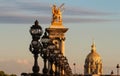 The famous Alexandre III bridge , Paris, France. Royalty Free Stock Photo