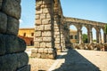 The famous ancient aqueduct in Segovia, Spain Royalty Free Stock Photo