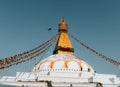 Famous ancient Boudhanath Stupa, also called Boudnath, or Boudha in Kathmandu, Nepal. It is one of the most remarcable