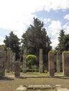 Famous ancient columns ruins