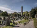 The famous ancient monasty of Glendalough in the Wicklow Mountains of Ireland