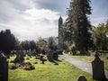 The famous ancient monasty of Glendalough in the Wicklow Mountains of Ireland