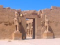 Famous ancient ruins of Karnak temple in Luxor, Egypt. Entrance to the temple. Royalty Free Stock Photo