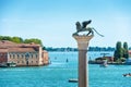 The famous ancient winged lion sculpture in Venice, Italy Royalty Free Stock Photo