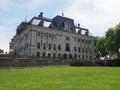 Famous antique neo baroque Castle Museum at park of european Pszczyna city in Poland