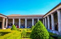 The famous antique site of Pompeii, near Naples. It was completely destroyed by the eruption of Mount Vesuvius. Italy