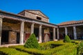 The famous antique site of Pompeii, near Naples. It was completely destroyed by the eruption of Mount Vesuvius. Italy