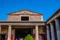 The famous antique site of Pompeii, near Naples. It was completely destroyed by the eruption of Mount Vesuvius. Italy