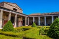 The famous antique site of Pompeii, near Naples. It was completely destroyed by the eruption of Mount Vesuvius. Italy