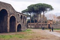 The famous antique site of Pompeii, near Naples. It was complete