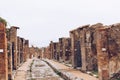 The famous antique site of Pompeii, near Naples. It was complete