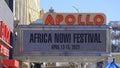 Famous Apollo Theater in Harlem,New York - NEW YORK CITY, USA - FEBRUARY 14, 2023 Royalty Free Stock Photo