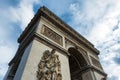 Famous `Arc de triomphe` french monument, Paris, France