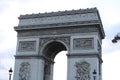 Famous arch of triumph in paris france famous landmark in paris Royalty Free Stock Photo