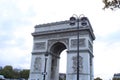 Famous arch of triumph in paris france famous landmark in paris Royalty Free Stock Photo
