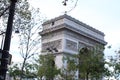 Famous arch of triumph in paris france famous landmark in paris Royalty Free Stock Photo