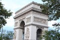 Famous arch of triumph in paris france famous landmark in paris Royalty Free Stock Photo