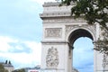 Famous arch of triumph in paris france famous landmark in paris Royalty Free Stock Photo