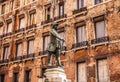 Famous architectural monuments and colorful facades of old medieval buildings close-up n Venice, Italy. Royalty Free Stock Photo