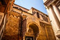 Famous architectural monuments and colorful facades of old medieval buildings close-up n Venice, Italy. Royalty Free Stock Photo